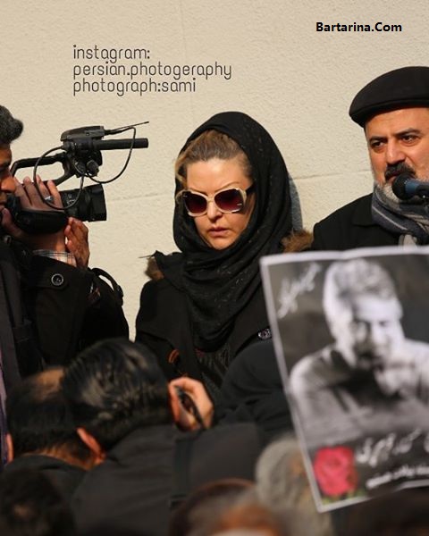 عکس بازیگران زن و مرد در مراسم تشییع حسن جوهرچی 17 بهمن 95