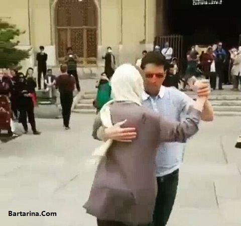 فیلم رقص زیبا دو توریست زن و مرد در میدان نقش جهان اصفهان