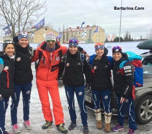 عکس جنجالی علیرضا مقدید اسکی باز ایرانی در فنلاند با زنان