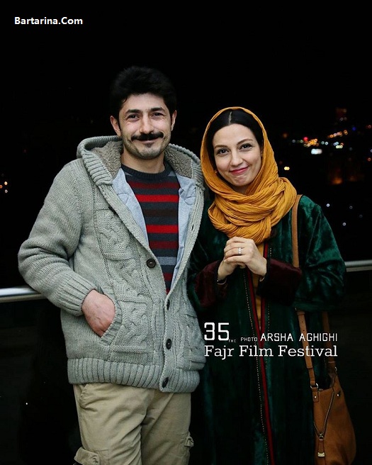 عکس حدیث میرامینی و همسرش مجتبی رجبی در جشنواره فجر 95