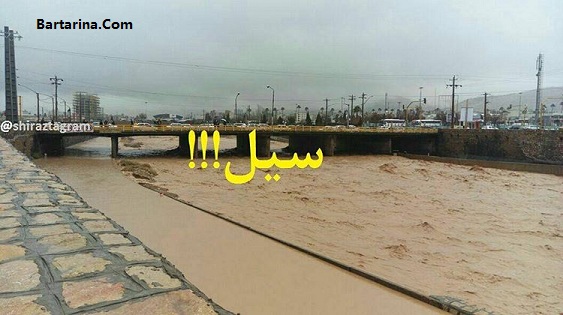 فیلم سیل در شهر شیراز و جهرم فارس بر اثر شکستن سد