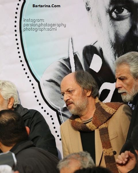 عکس بازیگران زن و مرد در مراسم تشییع حسن جوهرچی 17 بهمن 95