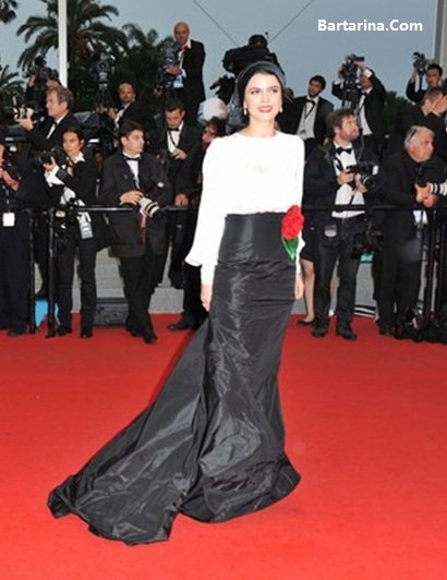 لباس لیلا حاتمی در جشنواره کن زیباترین تیپ زنان خاورمیانه