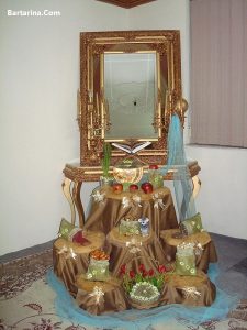 تزیین سفره هفت سین 96 + مدل های جدید سفره هفت سین نوروز 96