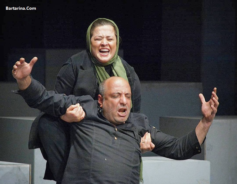 عکس بغل کردن امیر جعفری توسط مهراوه شریفی نیا در تئاتر ترن