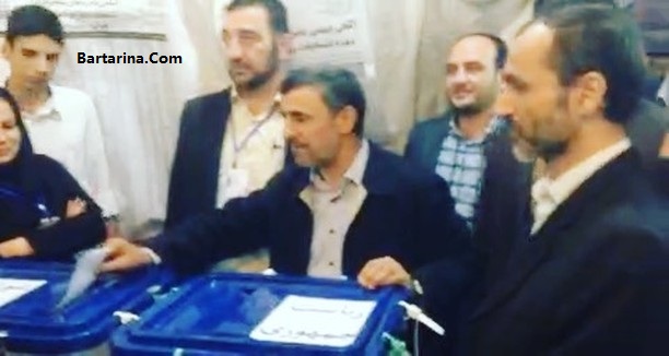 فیلم رای دادن احمدی نژاد و بقایی انتخابات 29 اردیبهشت 96
