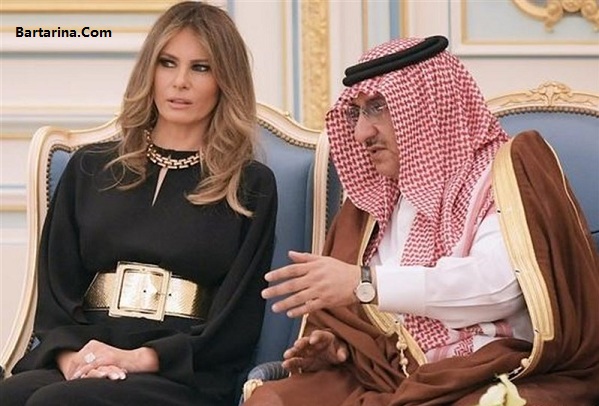 عکس جنجالی عوض کردن لباس ملانیا ترامپ در هواپیما عربستان
