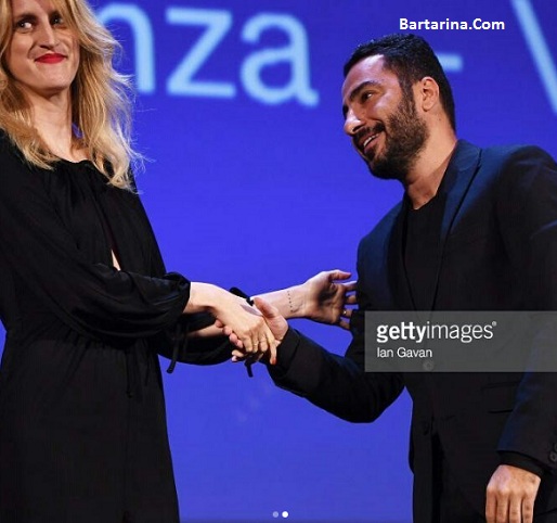 فیلم دست دادن نوید محمدزاده و جلیلوند با زن در جشنواره ونیز