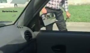 فیلم مزاحمت و حمله به ماشین یک دختر بی حجاب در رشت