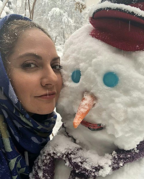 تصاویر چهره ها در هوای برفی تهران